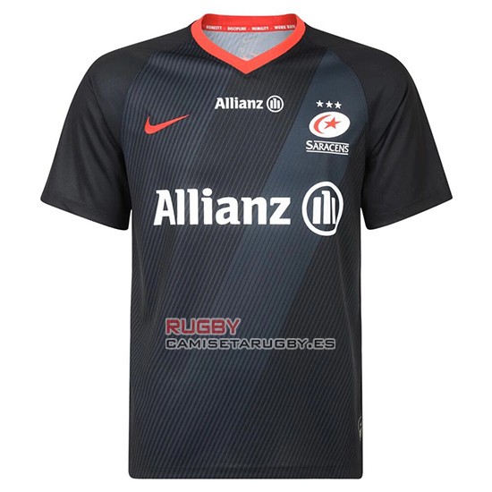 Camiseta Saracens Rugby 2019 Negro